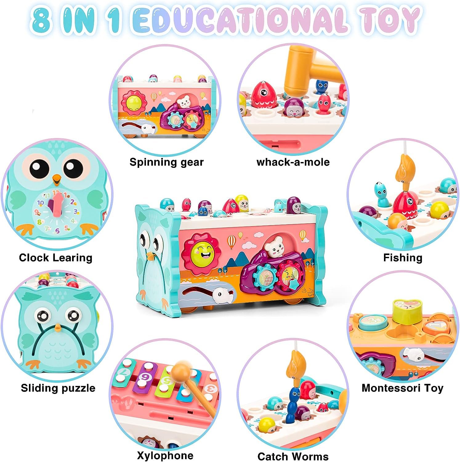 Juguetes Montessori para niños y niñas de 1, 2 y 3 años, juguete